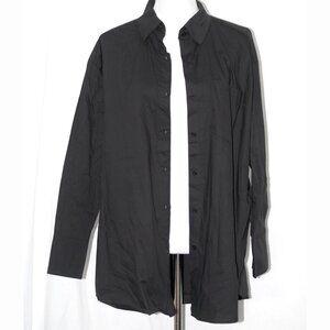 NWT Oversized XS Black Boyfriend Shirt Walter Baker Womens Button Down Top